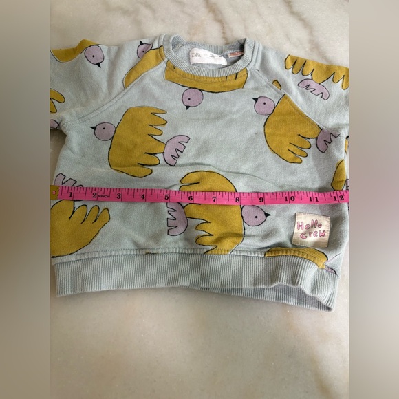 Zara Kids Gray and Yellow Sweater Size 1-2Y - Picture 3 of 5